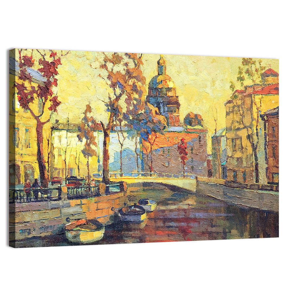 St Petersburg Golden Canal Wall Art