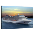 Cruise Ship at Sunset Wall Art