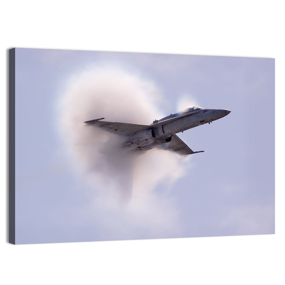Supersonic Fighter Jet with Vapor Cone Wall Art