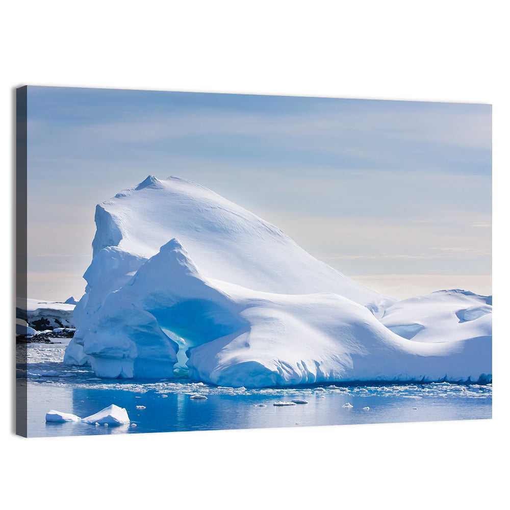 Antarctic Iceberg in Snow Wall Art, canvas print, landscape