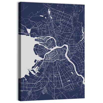 Saint Petersburg Map Wall Art