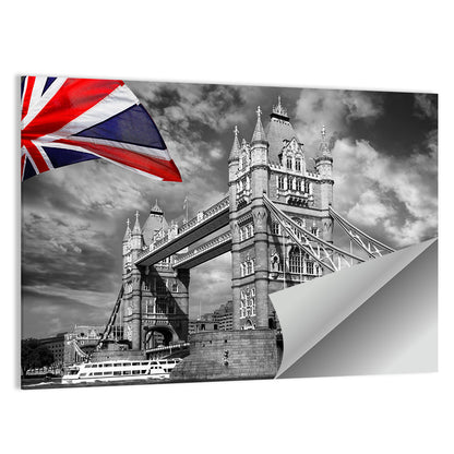Tower Bridge with Flag Accent Wall Art