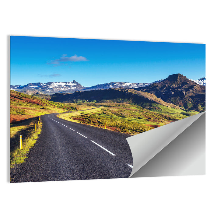 Icelandic Mountain Road Wall Art as a poster print
