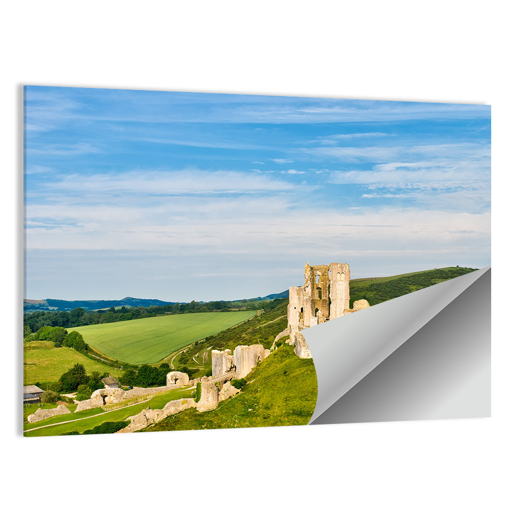 The Ruins Of Corfe Castle Wall Art