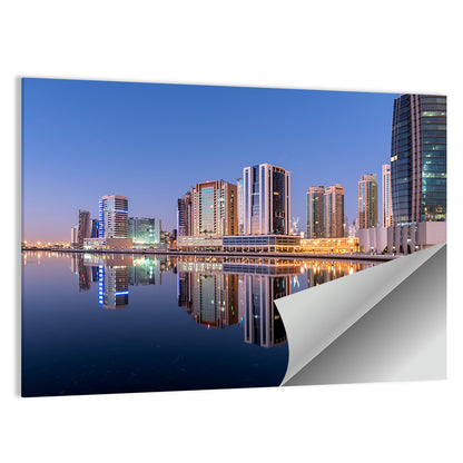 Dubai Marina Skyline at Dusk Wall Art