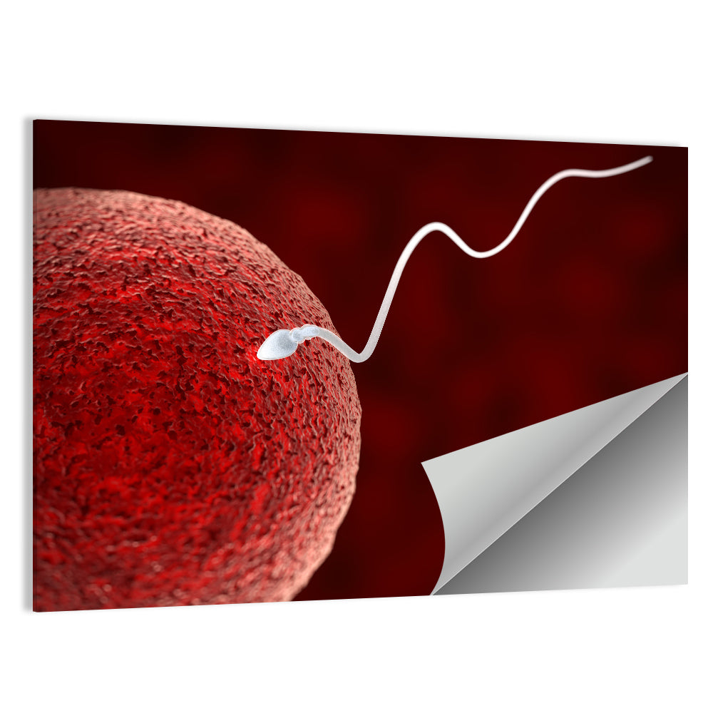 Sperm Approaching Ovum Wall Art