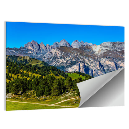 Alpine Meadow and Jagged Peaks Wall Art