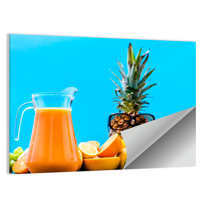 Fresh Tropical Juice Wall Art as a poster print