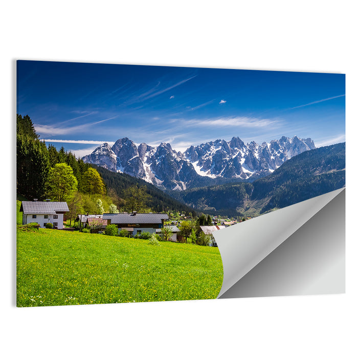 Gosau Village in Austrian Alps Wall Art as a poster print
