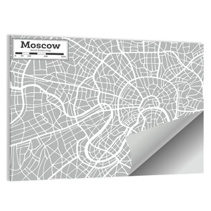 Moscow Map Wall Art