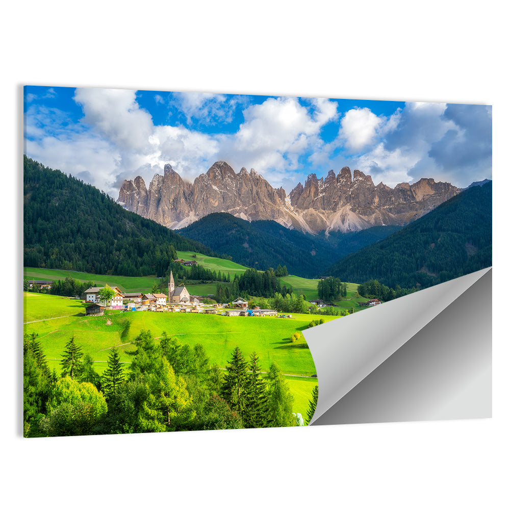Santa Maddalena Village, Odle Peaks Wall Art