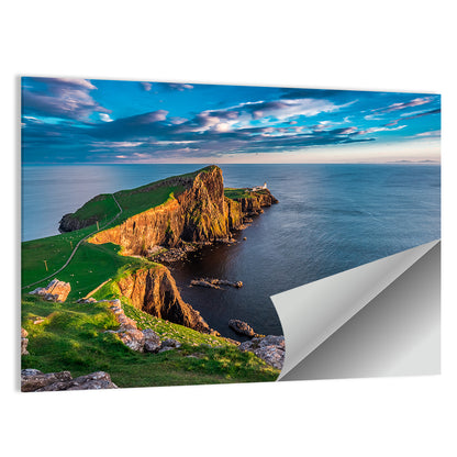 Neist Point Lighthouse at Golden Hour Wall Art
