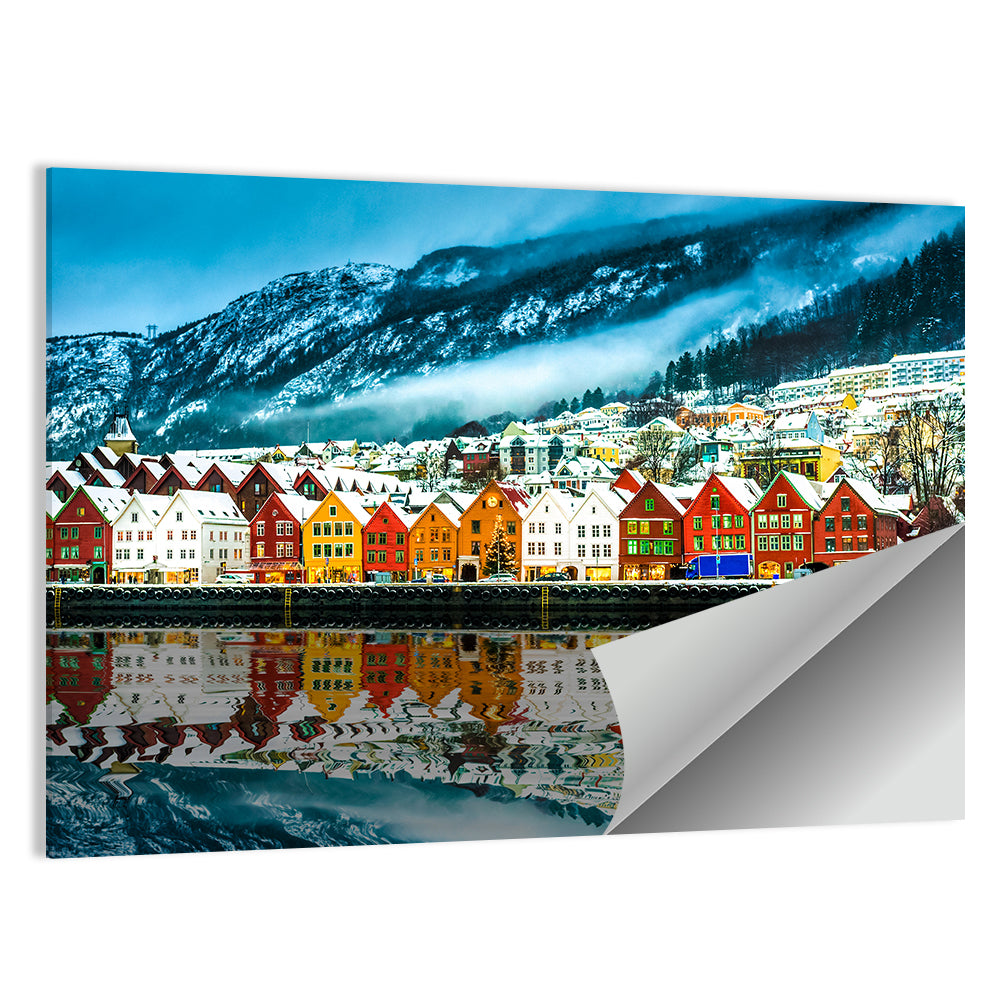 Bryggen Harbor, Bergen Wall Art
