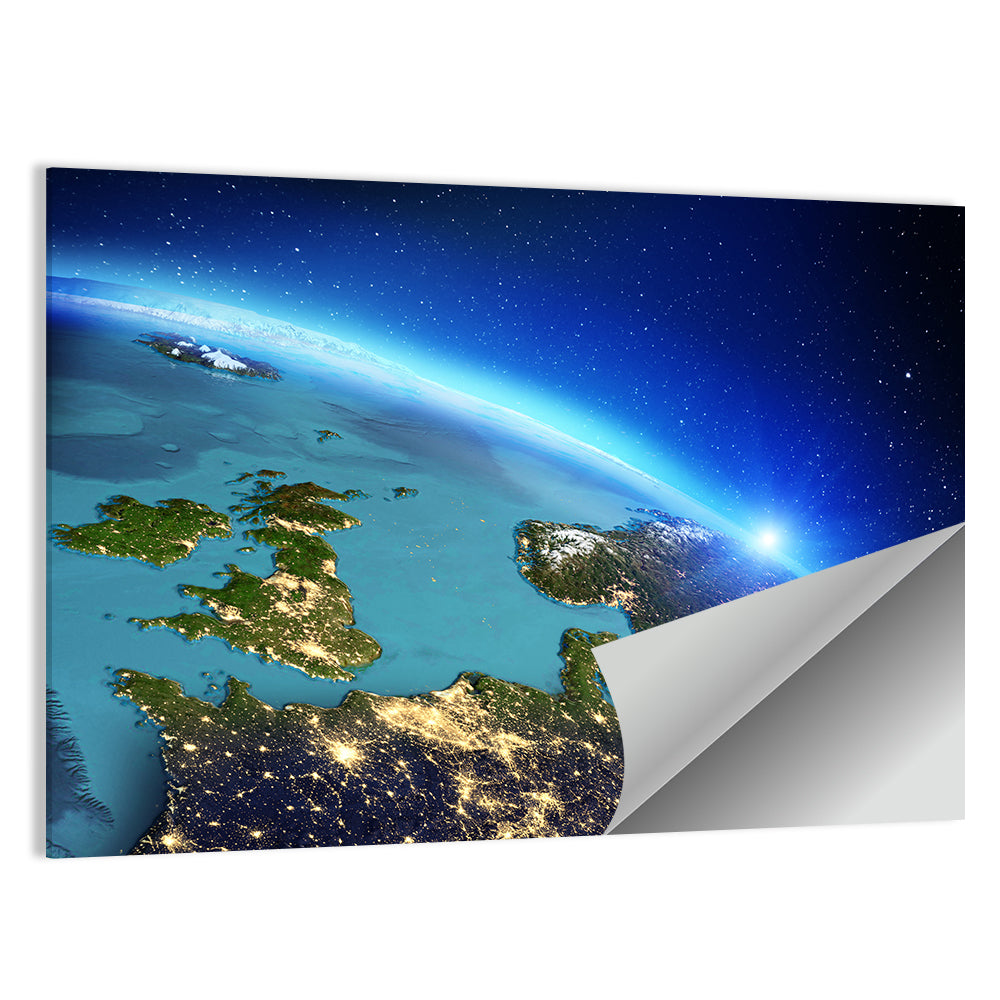 Sunrise Over Europe from Orbit Wall Art