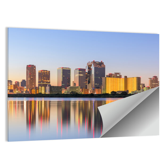 Umeda Skyline at Dusk Wall Art as a poster print