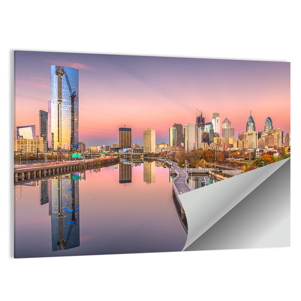 Philadelphia Skyline at Twilight Wall Art