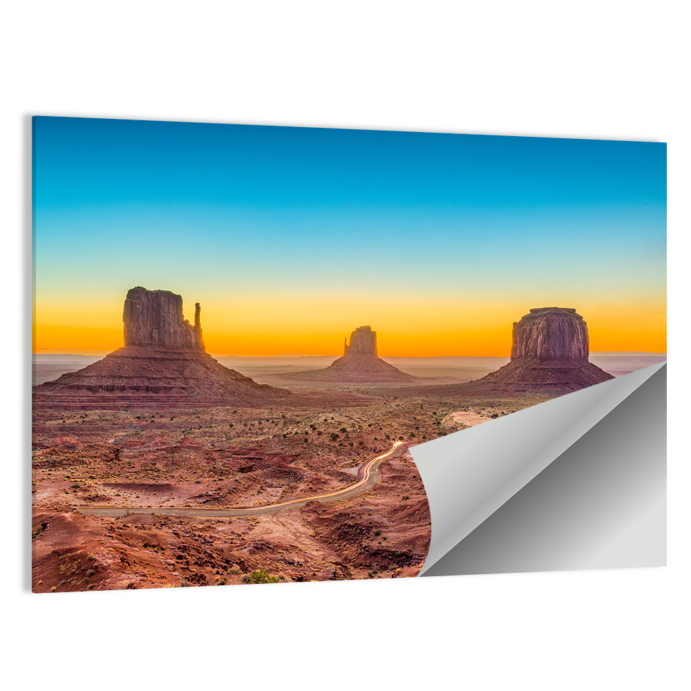 Monument Valley Sunrise with Winding Road Wall Art