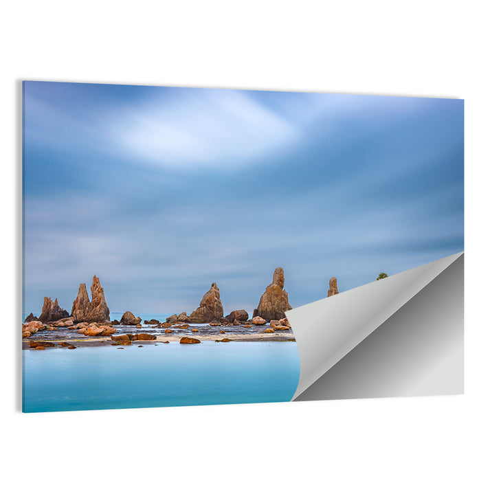 Hashigui Iwa Sea Stacks, Japan Wall Art as a poster print
