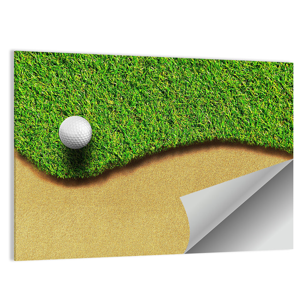 Golf Ball on Bunker Edge Wall Art