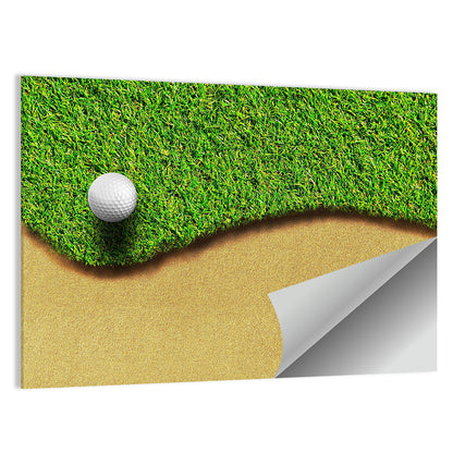 Golf Ball on Bunker Edge Wall Art