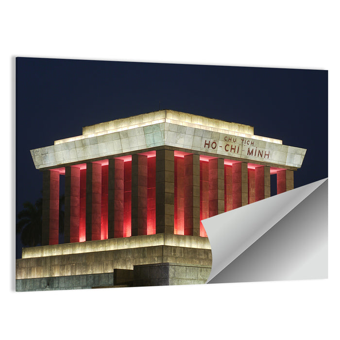 Ho Chi Minh Mausoleum at Night Wall Art as a poster print