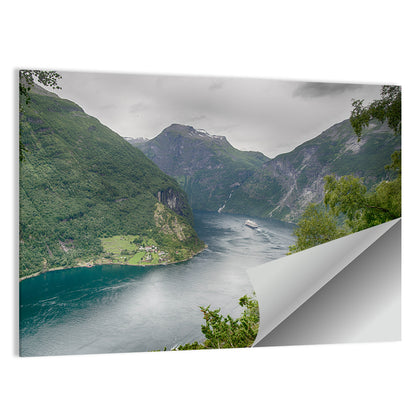 Geirangerfjord with Cruise Ship Wall Art