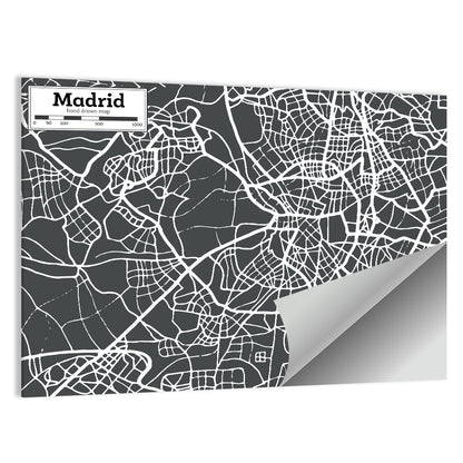 Madrid Map Wall Art