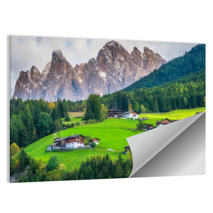 Santa Maddalena Village, Dolomites Wall Art