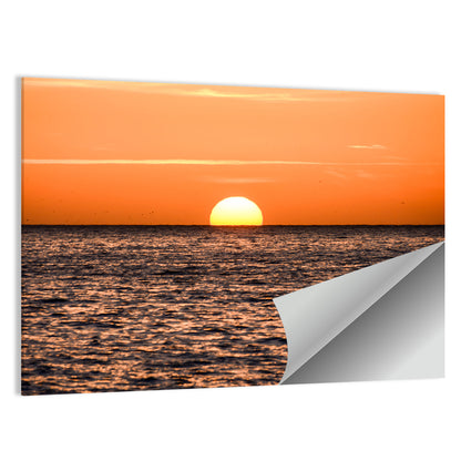 Sunset Over Open Ocean Wall Art
