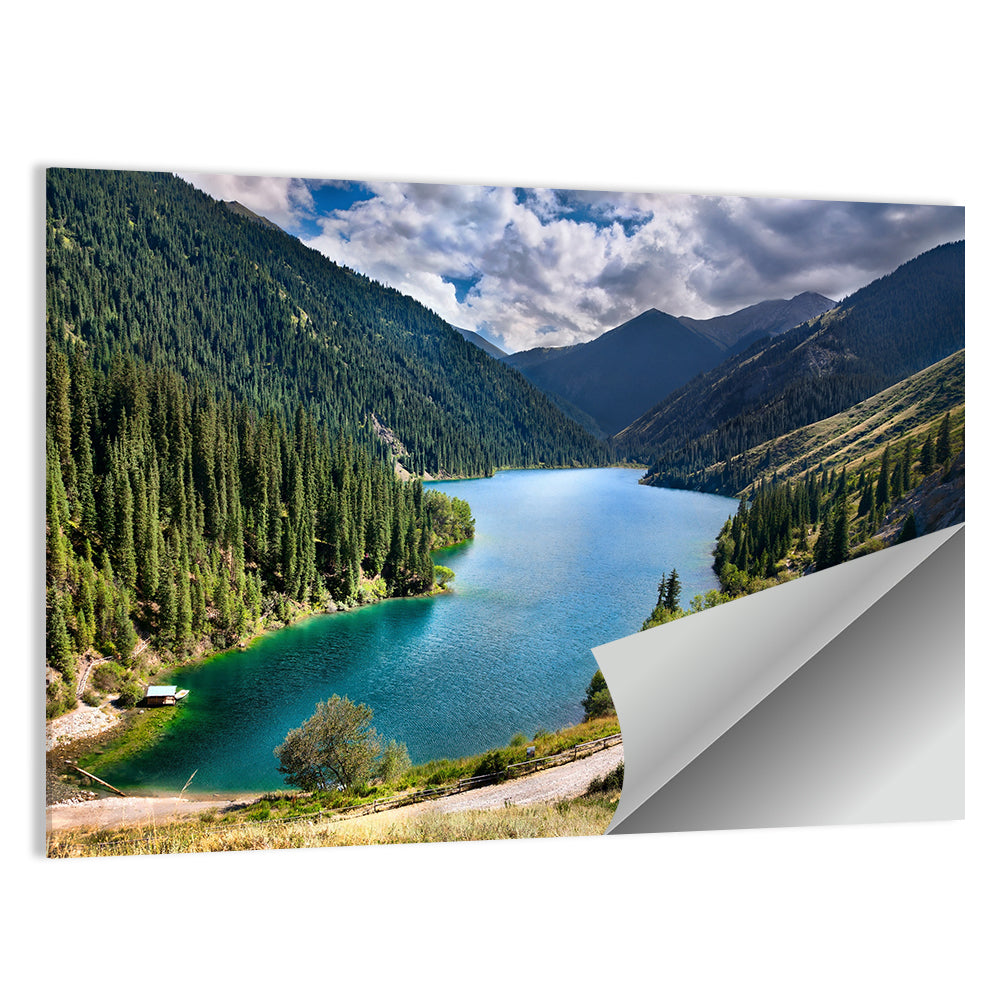 High Mountain Lake Kolsai In Kazakhstan Wall Art