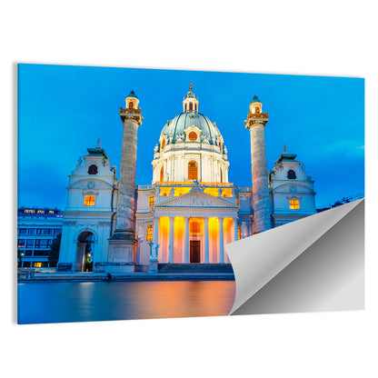 Karlskirche at Dusk Wall Art
