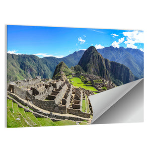 Machu Picchu In Peruvian Andes Mountains Wall Art