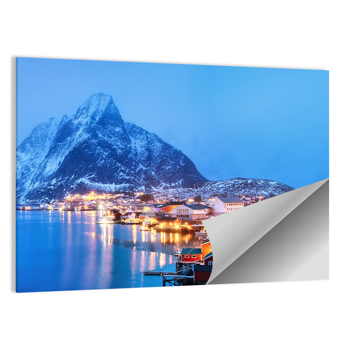 Reine Harbor at Twilight Wall Art as a poster print