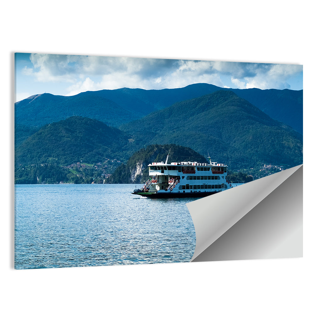 Blue Ferry on Lake Como Wall Art
