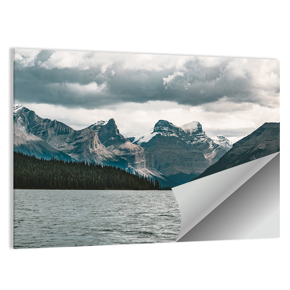 Maligne Lake, Snow-capped Peaks Wall Art