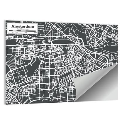 Amsterdam Map Wall Art
