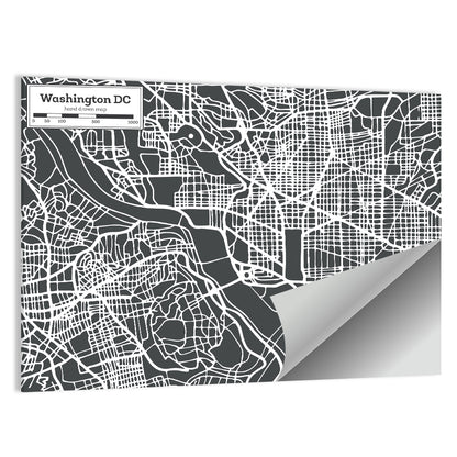 Washington DC Map Wall Art