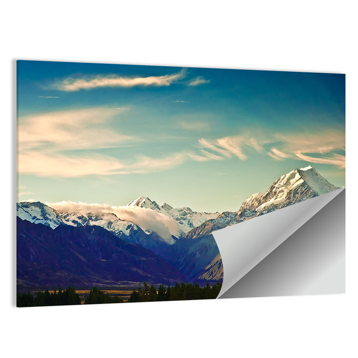 Aoraki Mount Cook Golden Hour Wall Art as a poster print