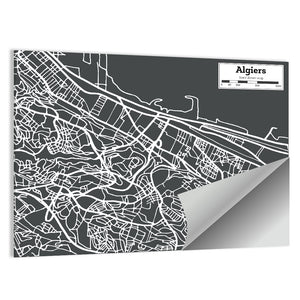 Algiers Map Wall Art