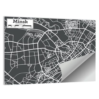 Minsk Map Wall Art