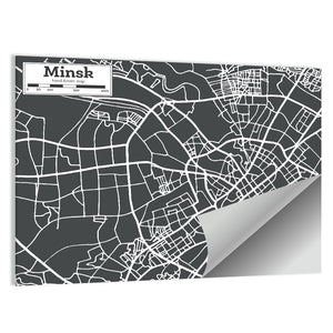 Minsk Map Wall Art