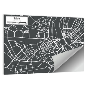 Riga Map Wall Art