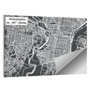 Philadelphia Map Wall Art