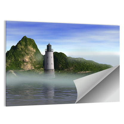 Lighthouse Reflection on Calm Water Wall Art