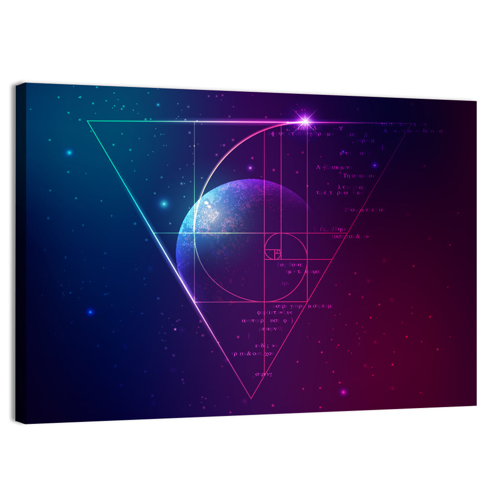 Golden Spiral Planet Wall Art