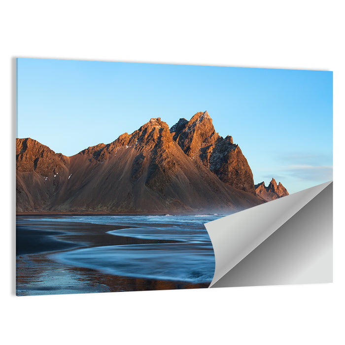 Vestrahorn Jagged Peaks at Stokksnes Wall Art as a poster print