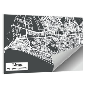 Lima City Map Wall Art