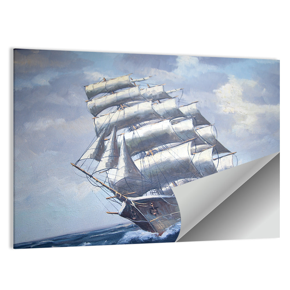 Antique Sailing Ship at Sea Wall Art