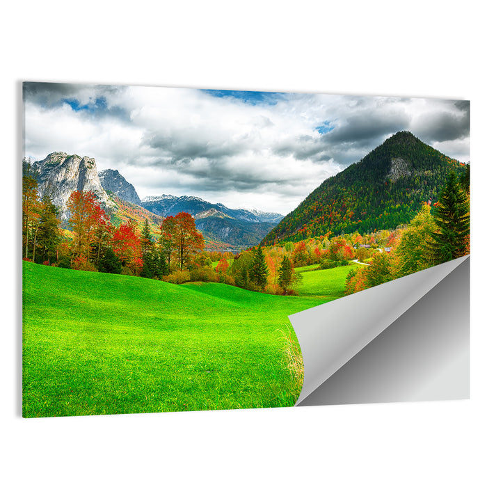 Austrian Alpine Meadow in Autumn Wall Art as a poster print