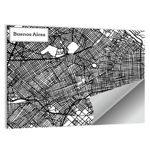 Buenos Aires City Map Wall Art